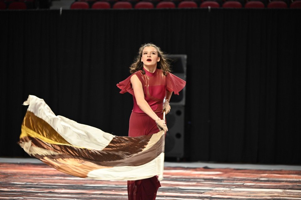 Warren County High School Winterguard performing