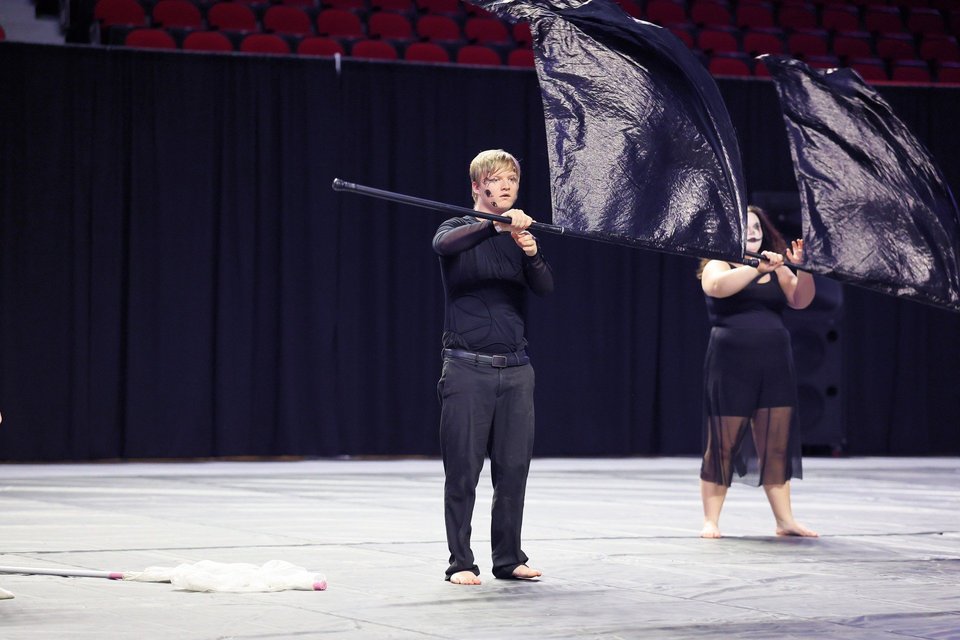 Watertown High School Winterguard performing