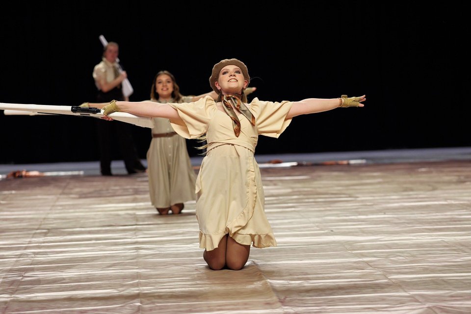Independence High School Winter Guard performing