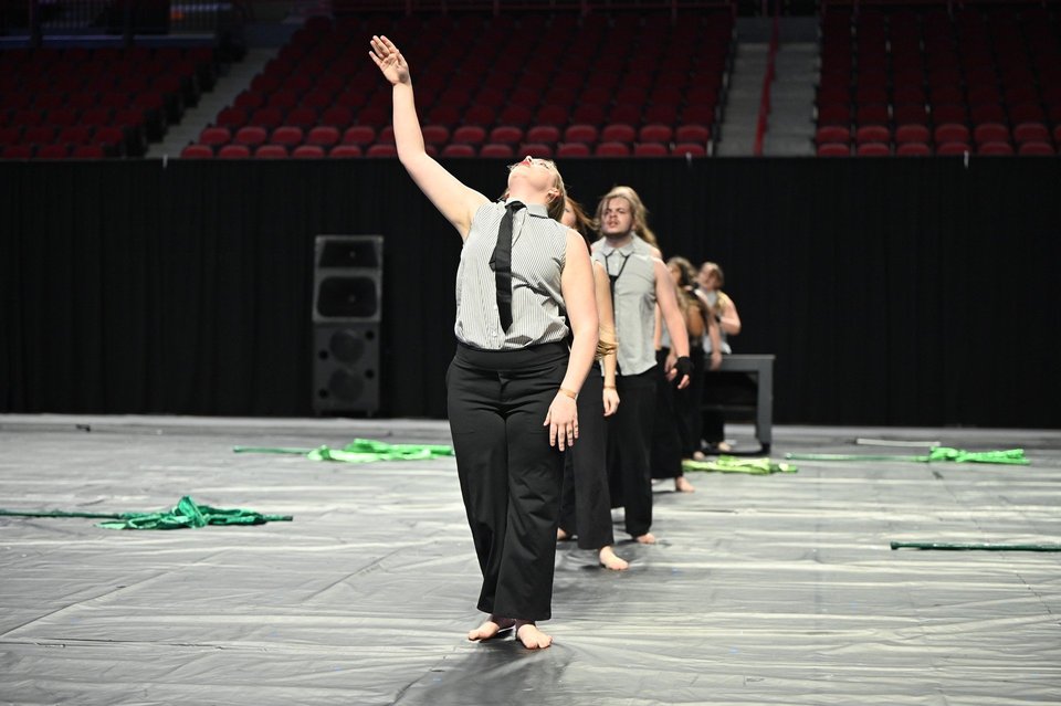 Macon County HS Winter Guard performing