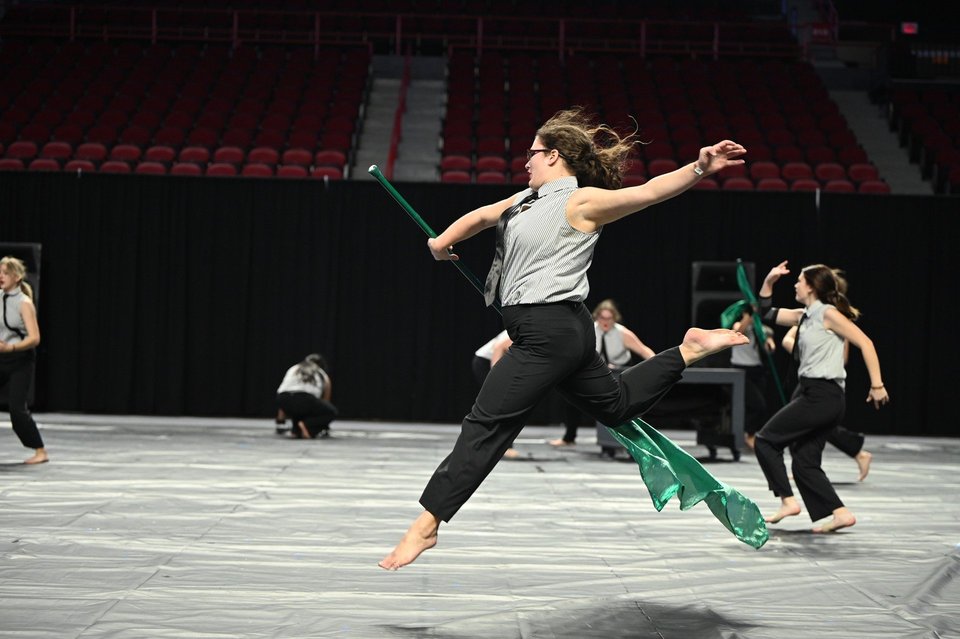 Macon County HS Winter Guard performing