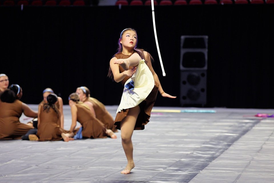 Henderson County Winter Guard performing