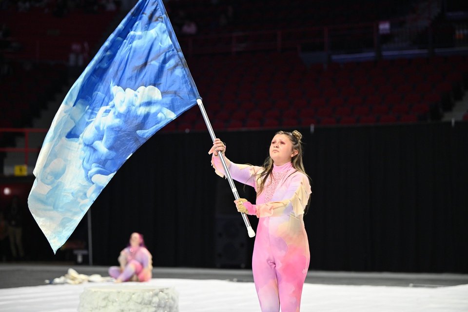 Barren County Winter Guard performing