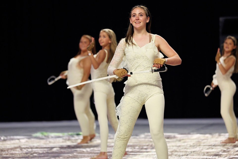 Oak Grove JV Winter Guard performing