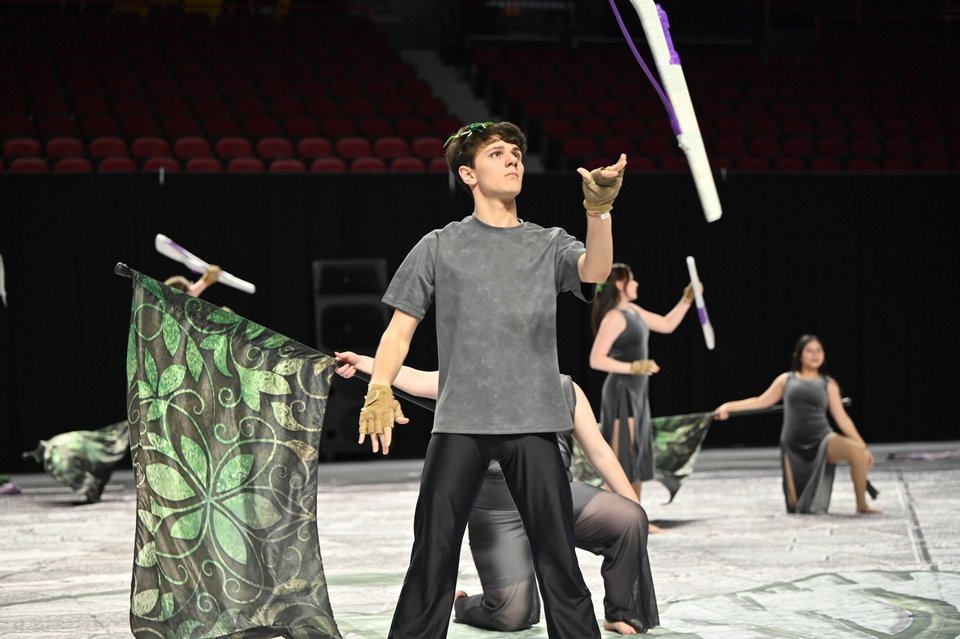 Murray JV Winter Guard performing