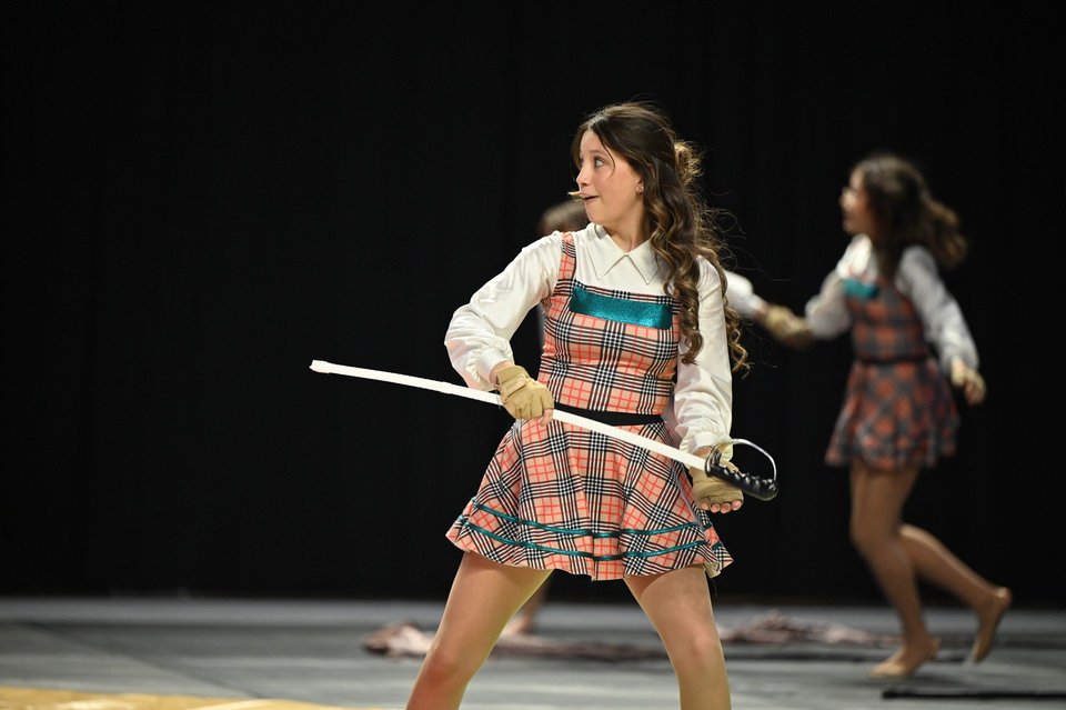 Green Hill High School Winter Guard performing
