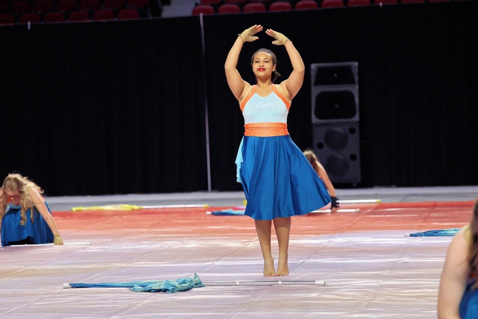 Guntown Middle School Color Guard performing