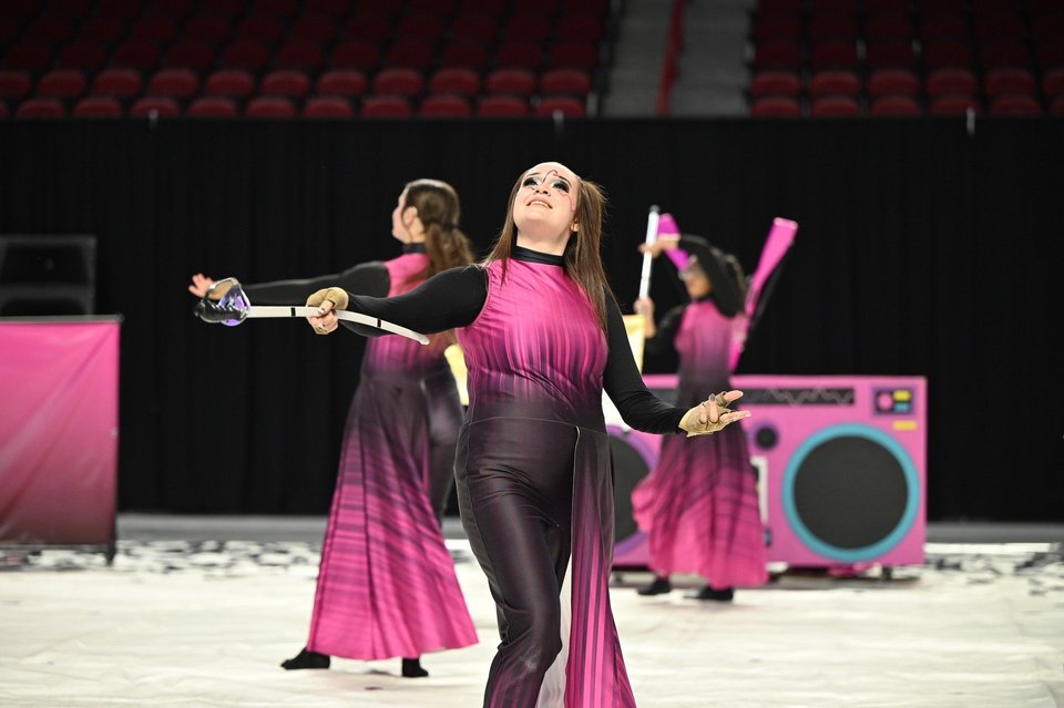 Green County High School Winter Guard performing