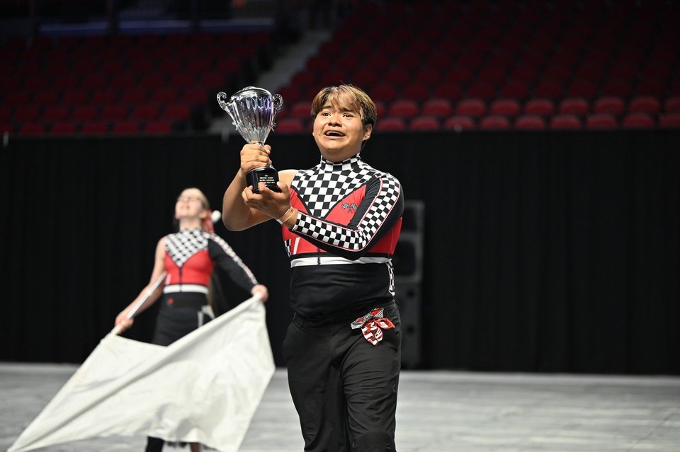 Ohio County Winterguard performing