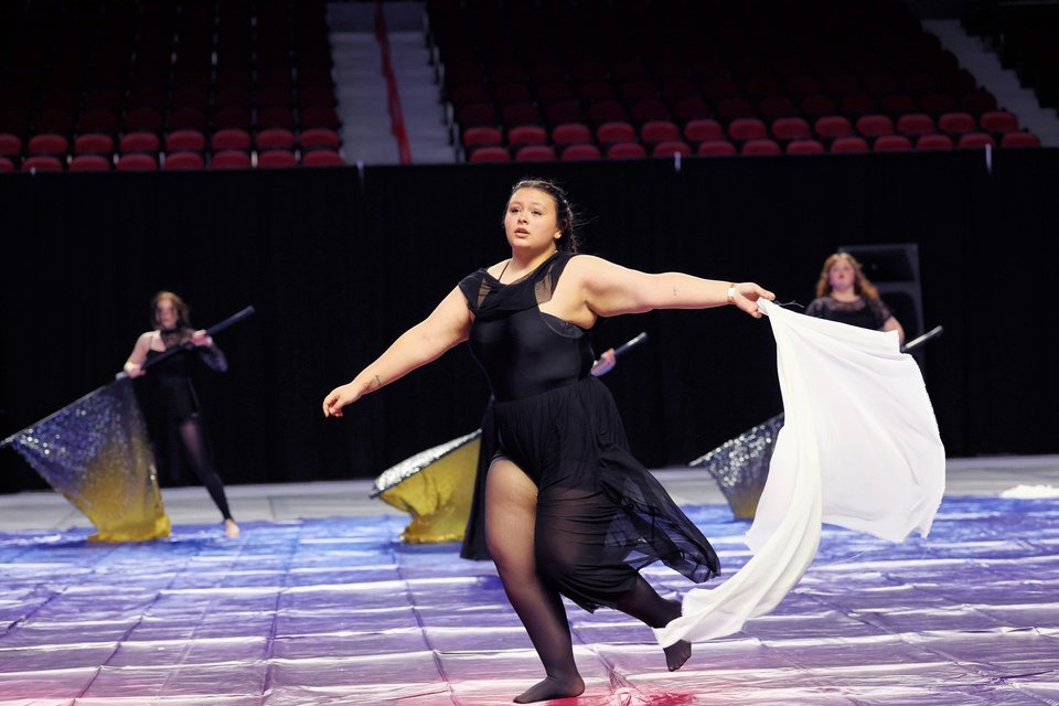Colbert County Winter Guard performing