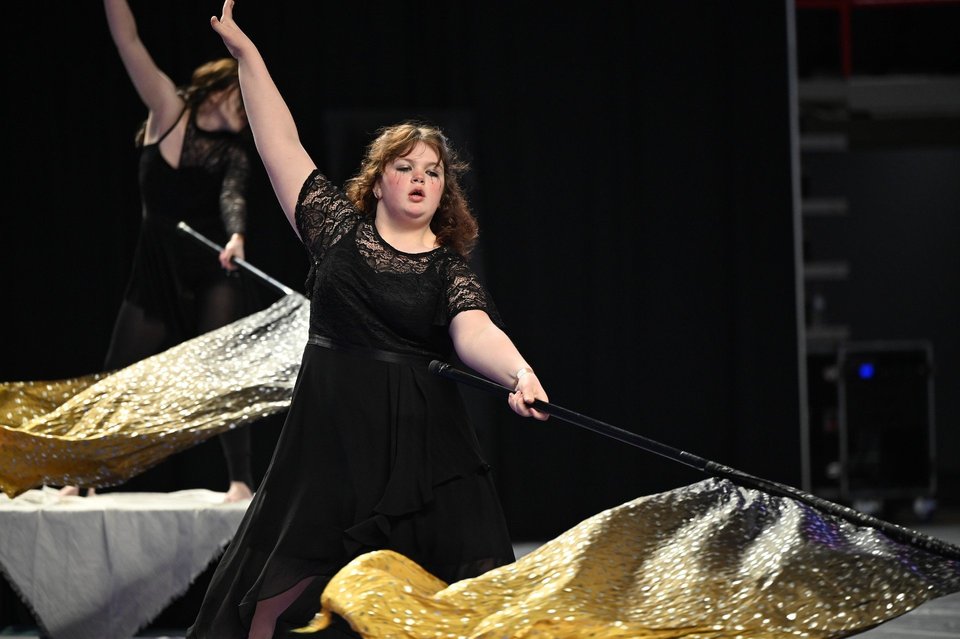 Colbert County Winter Guard performing