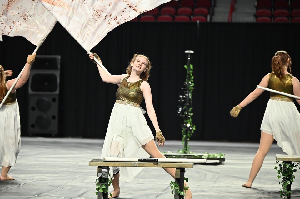 Caverna High School Winter Guard performing