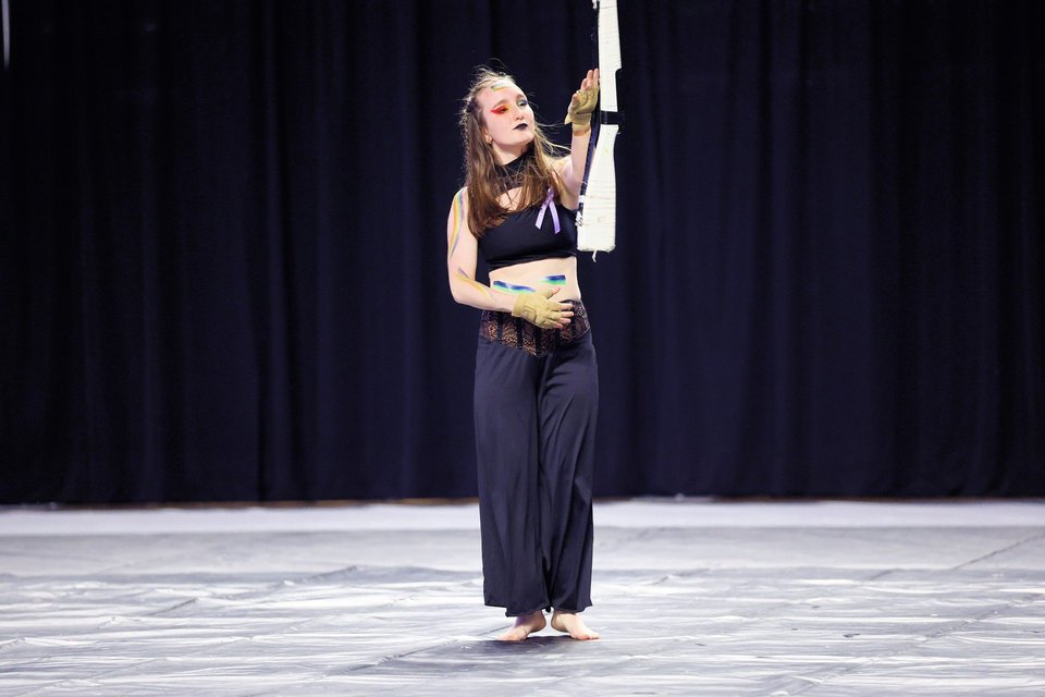 Aviators Winter Guard at UT Martin performing