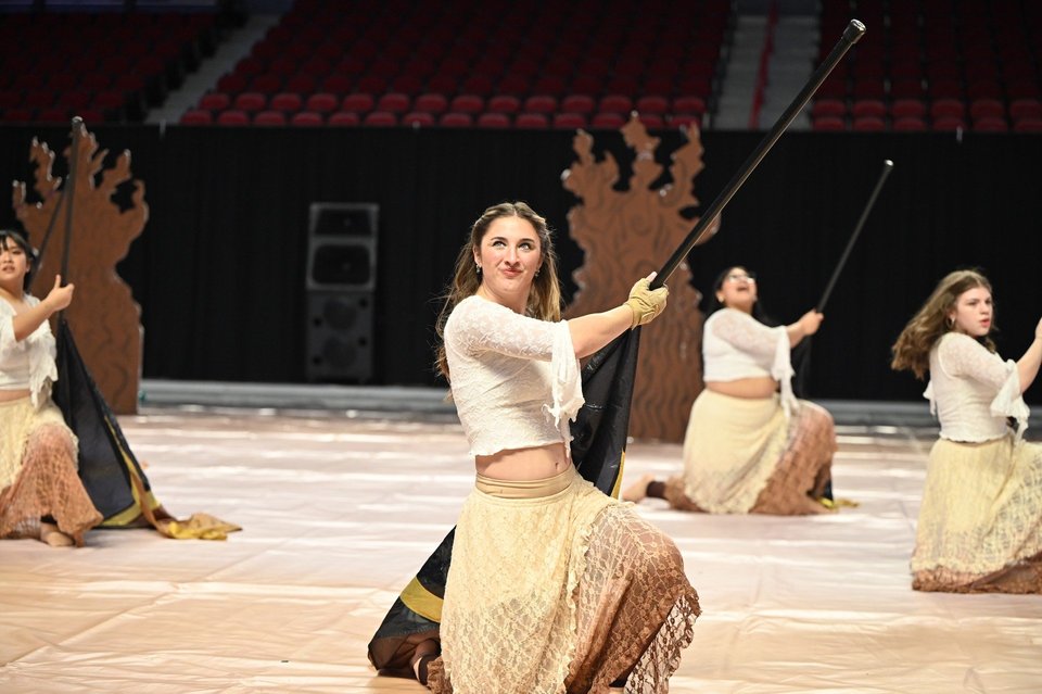 Siegel High School Winter Guard performing
