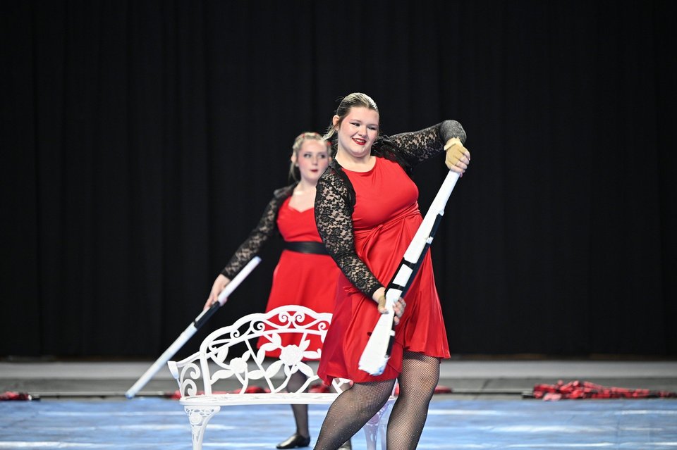 Southside High School Winter Guard performing