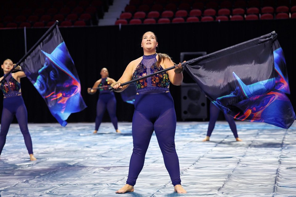 Oak Grove HS Winter Guard performing