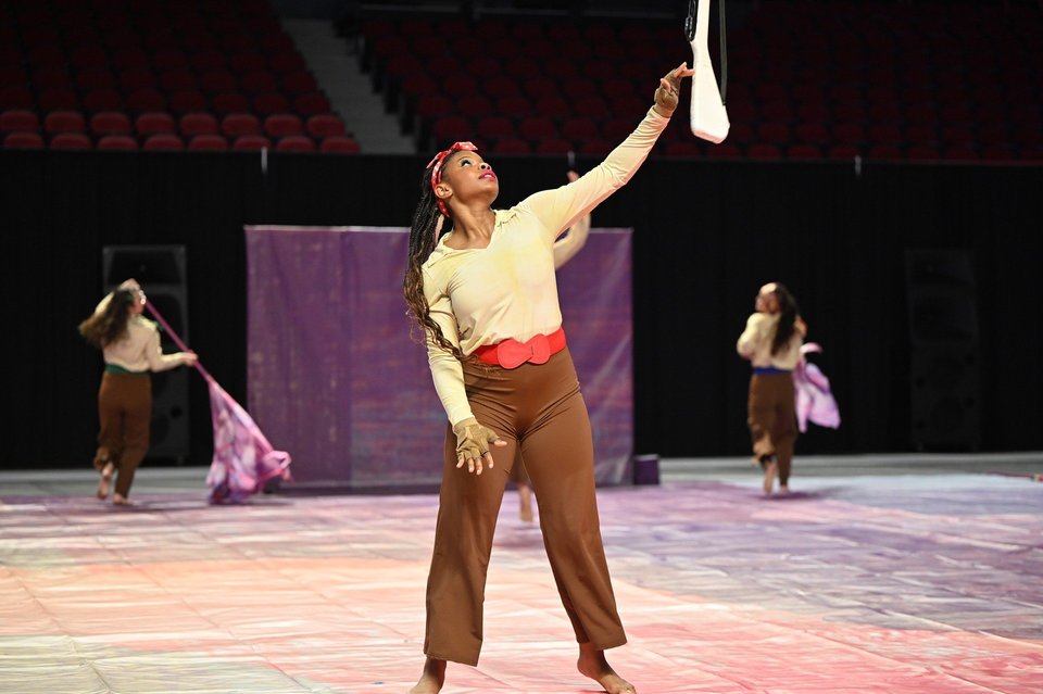 Ravenwood Winter Guard performing