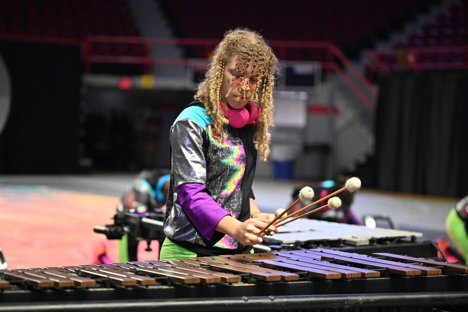 Sparkman Indoor Percussion performing