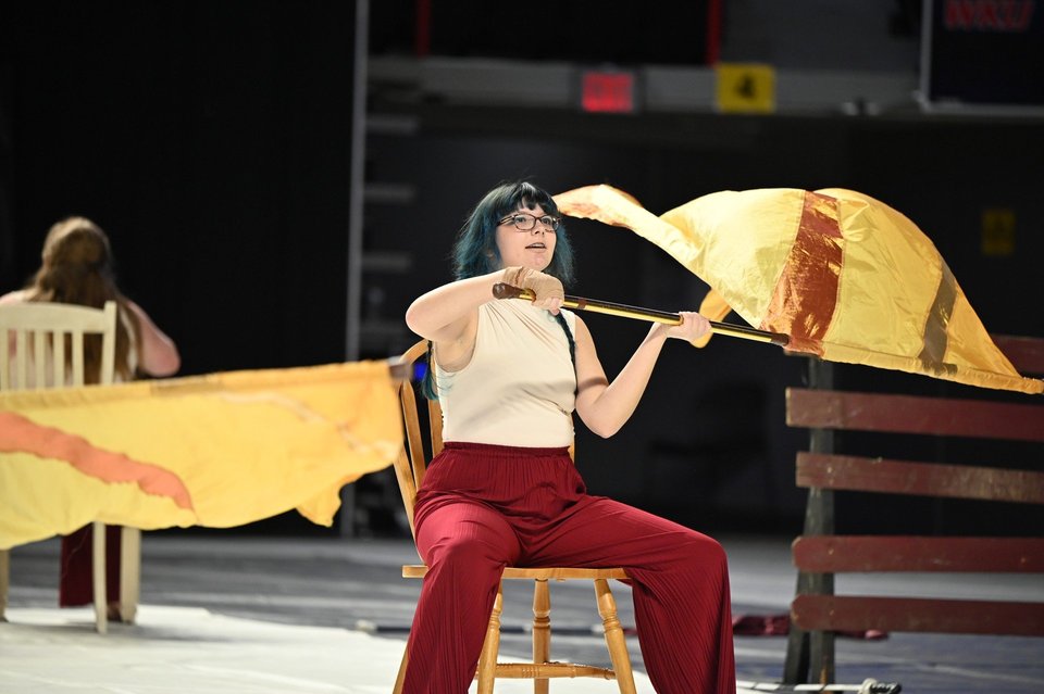 Coffee County Winter Guard performing