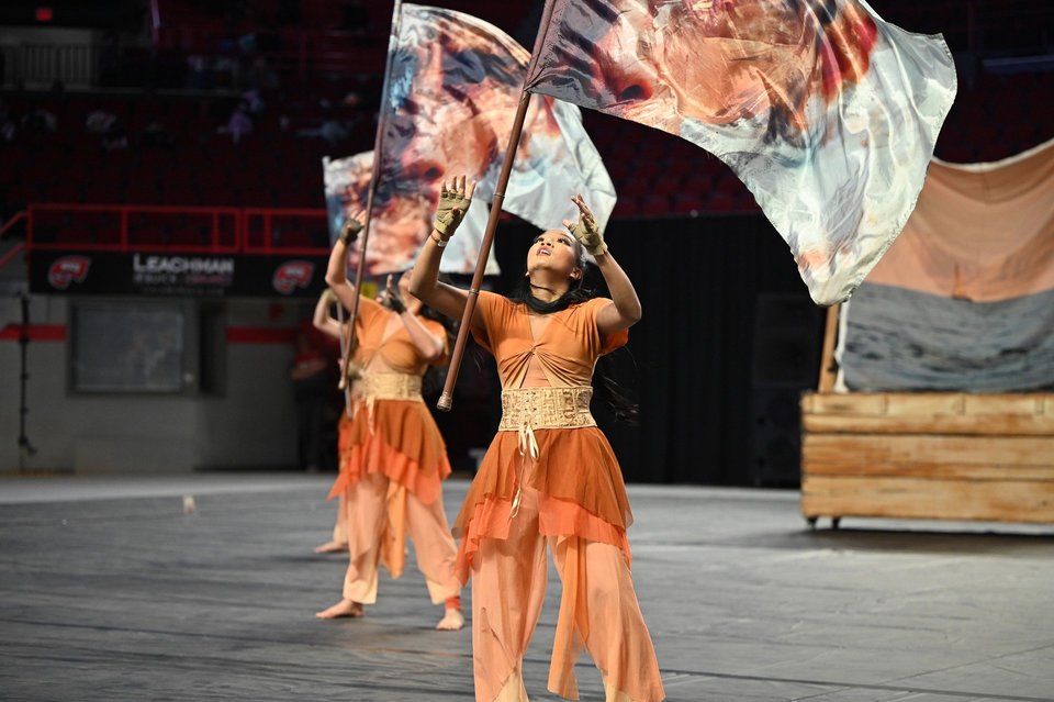 Mt Juliet HS Winter Guard performing