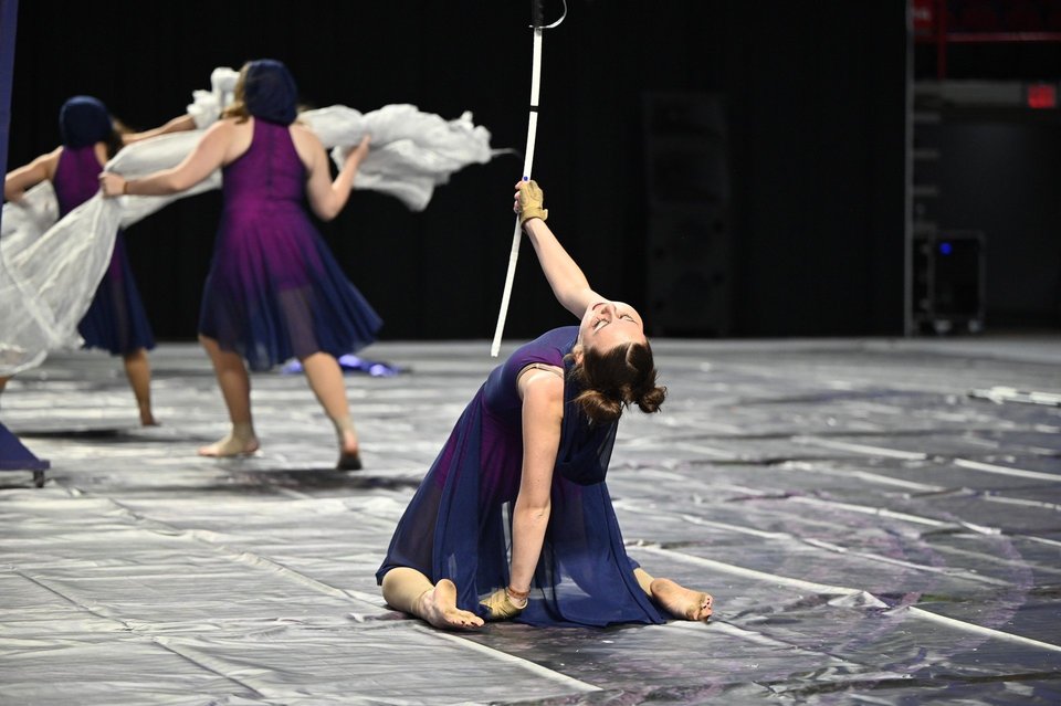 Buckhorn HS Winter Guard performing