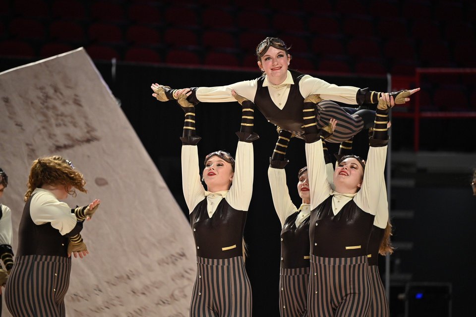 Summit Winter Guard performing