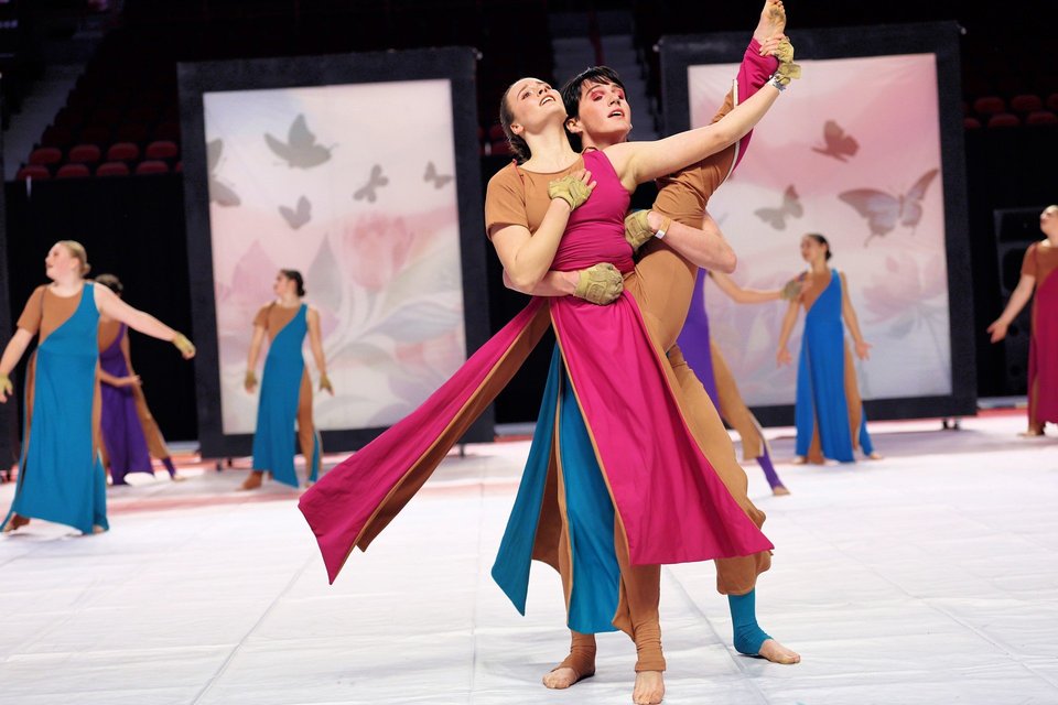 Franklin HS Winter Guard performing