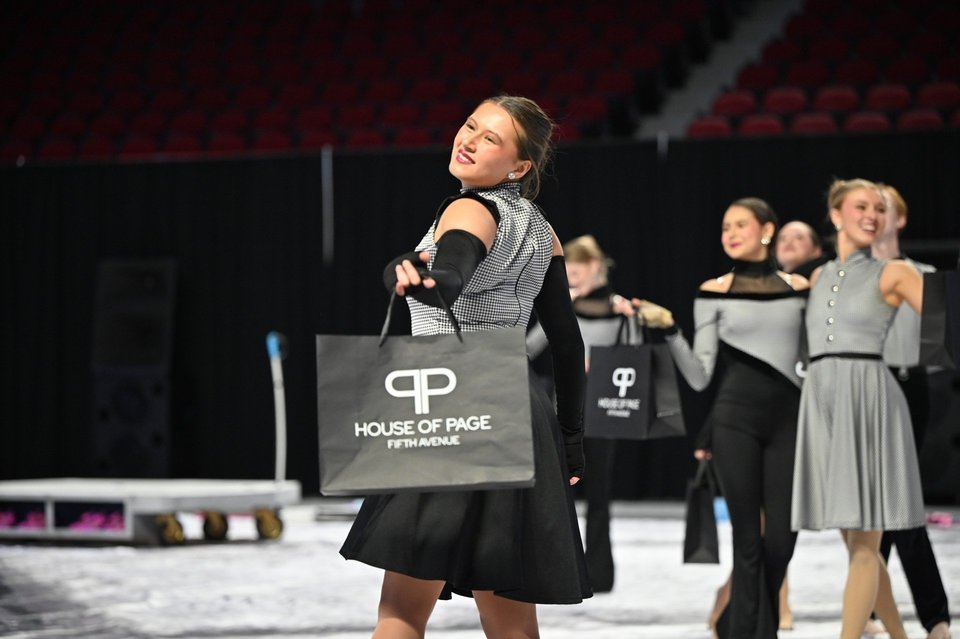 The Page HS Winter Guard performing