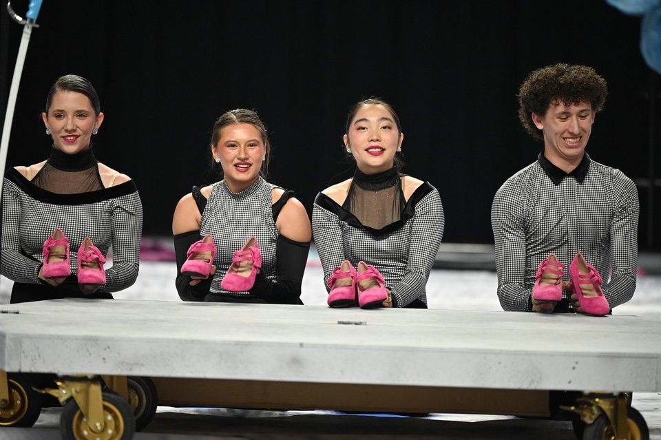The Page HS Winter Guard performing