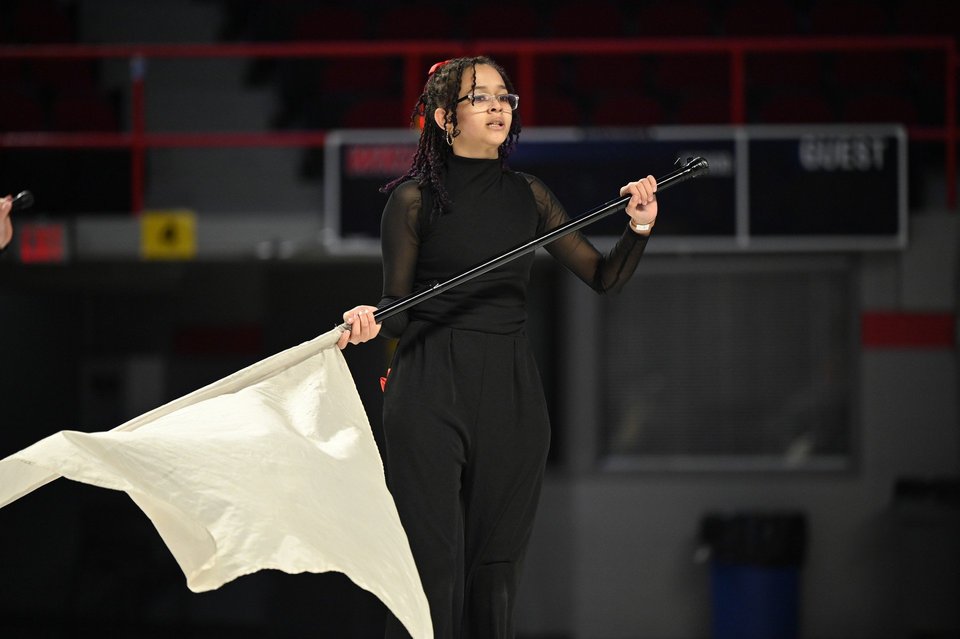 Spring Hill HS Winterguard performing