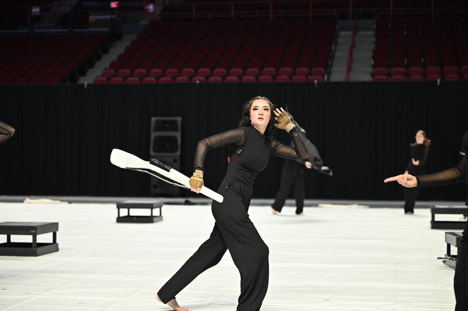 Spring Hill HS Winterguard performing