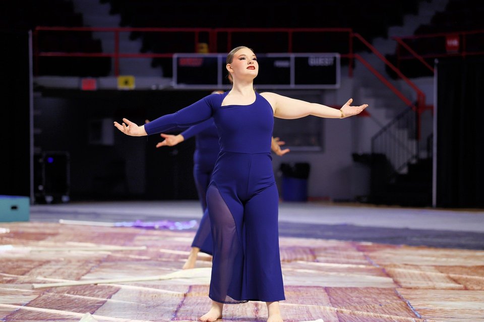 Waverly McEwen HS combined Winter Guard performing