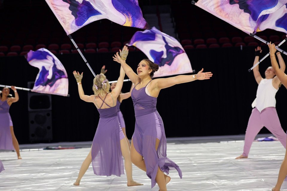Riverdale HS Winter Guard performing