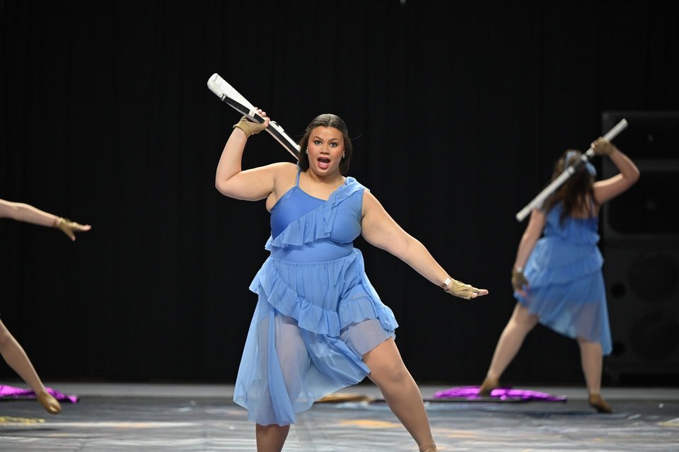 Winfield HS Pirata Vitae Winter Guard performing