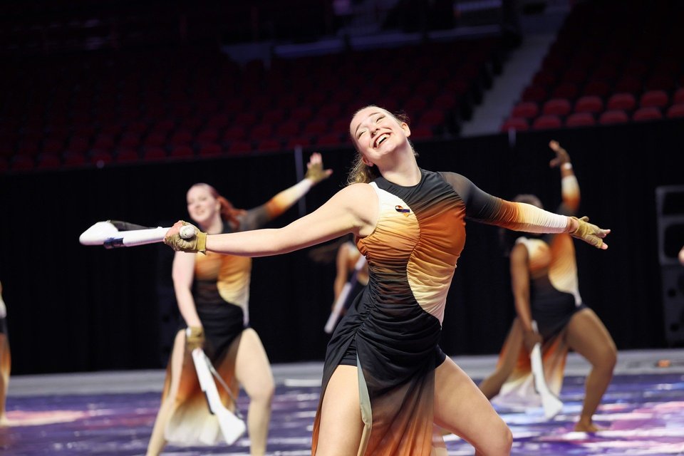 La Quest Winterguard performing