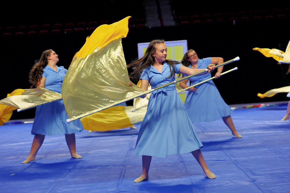 Allen Co-Scottsville HS Axis Winter Guard performing