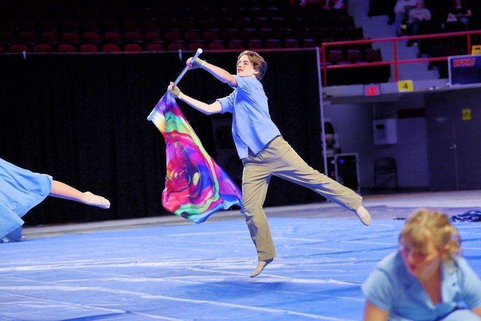 Allen Co-Scottsville HS Axis Winter Guard performing