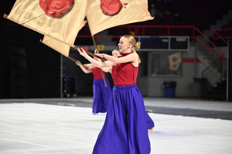 Wilson Central Winter Guard performing