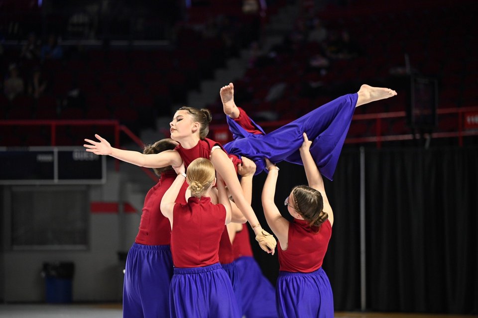 Wilson Central Winter Guard performing