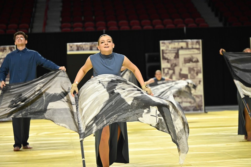 Hart County Parfait Winter Guard performing