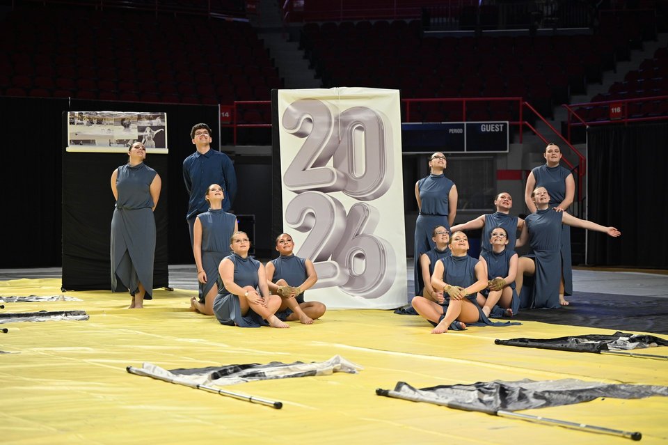 Hart County Parfait Winter Guard performing